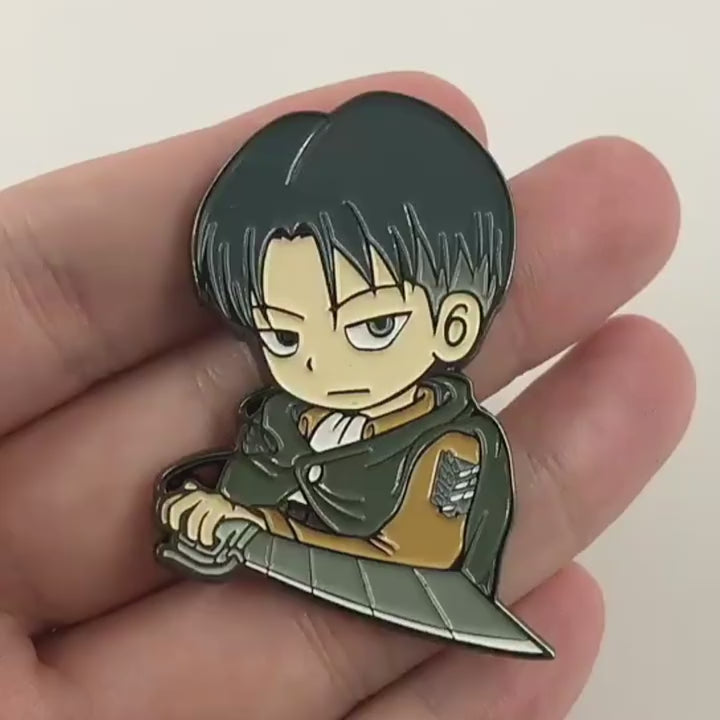 video of Attack on Titan Levi Ackerman Pin