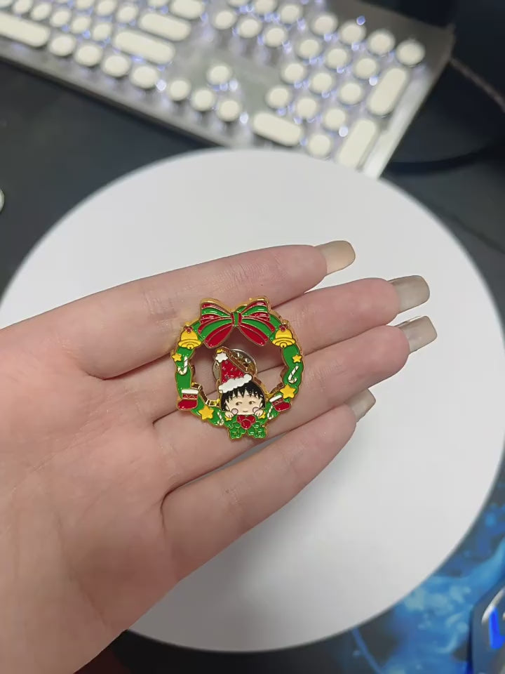 video of Chibi Maruko-chan Christmas Pin