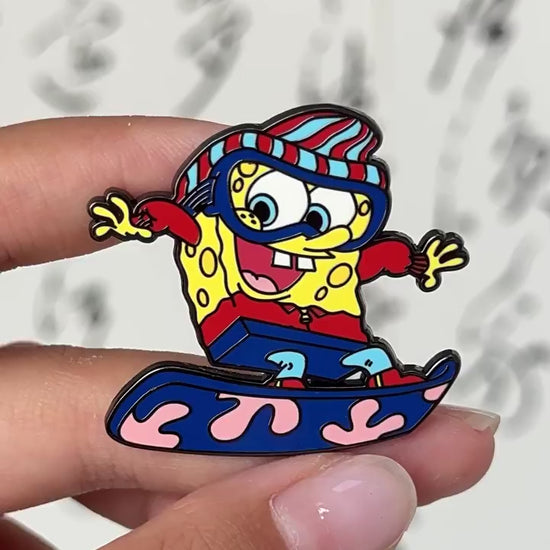video of SpongeBob Surfing Pin
