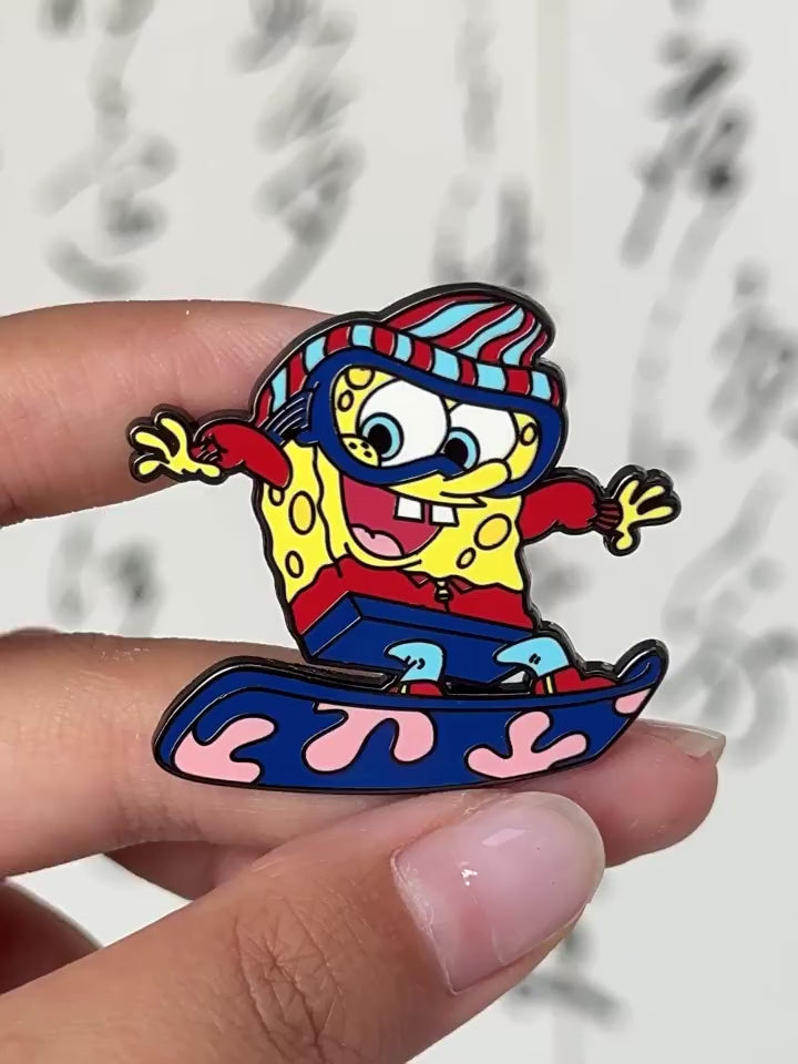 video of SpongeBob Surfing Pin