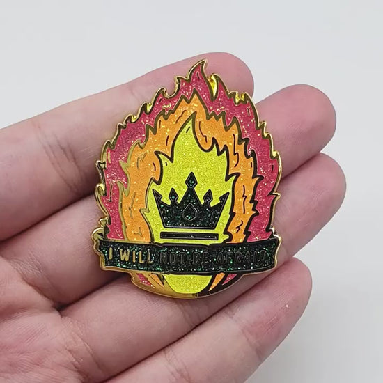 video of I will not be afraid Flame Crown Inspirational Pin