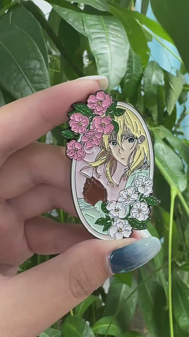 video of Violet Evergarden: Violet Flowers Pin