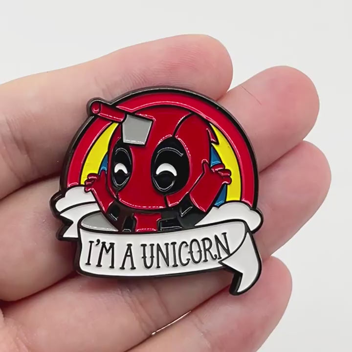 video of Deadpool Unicorn Pin