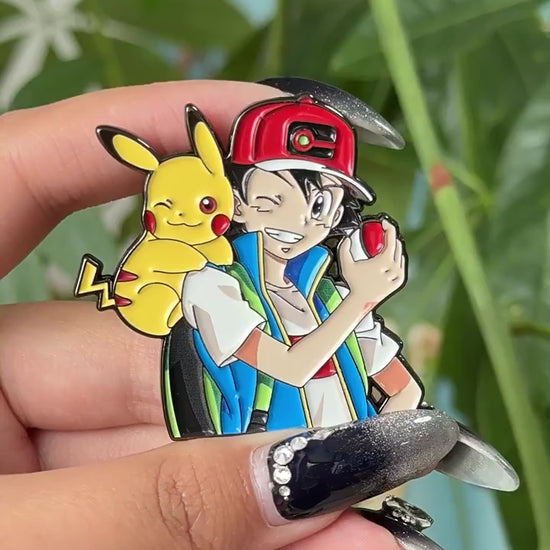 video of Pokémon Ash & Pikachu Pin