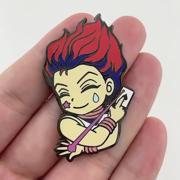 video of Hunter x Hunter Hisoka Cartoon Pin