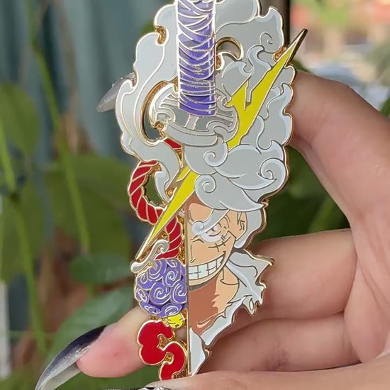 video of Gear 5 Luffy Japanese Anime Pin