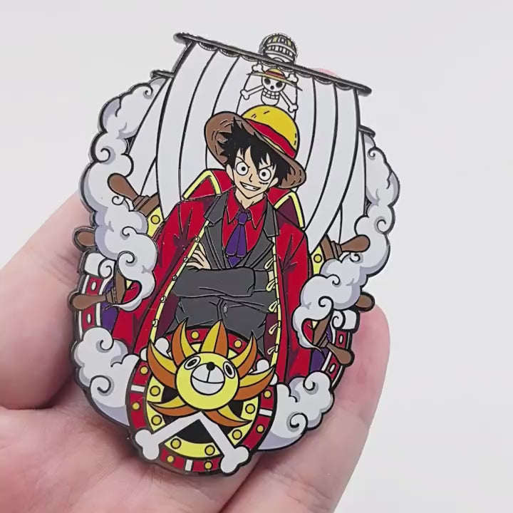 video of One Piece: Luffy in Suit Pin