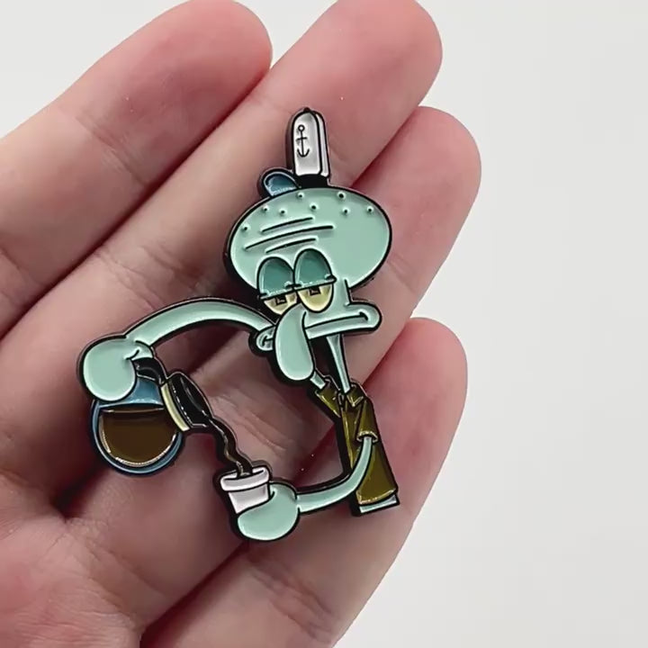 video of Squidward Pouring Coffee SpongeBob SquarePants Animation Pin