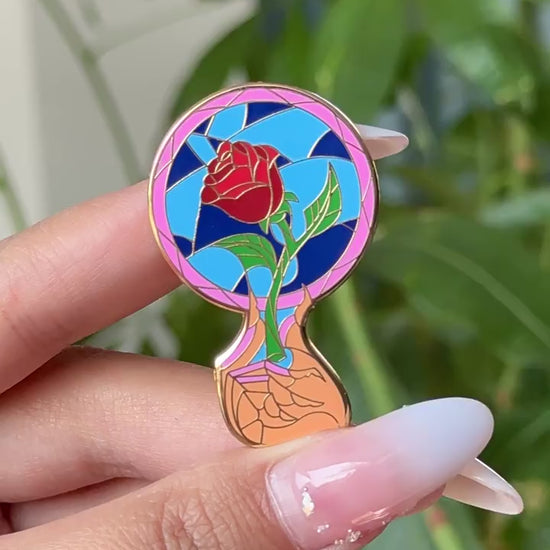 video of Rose Beauty and the Beast Pin