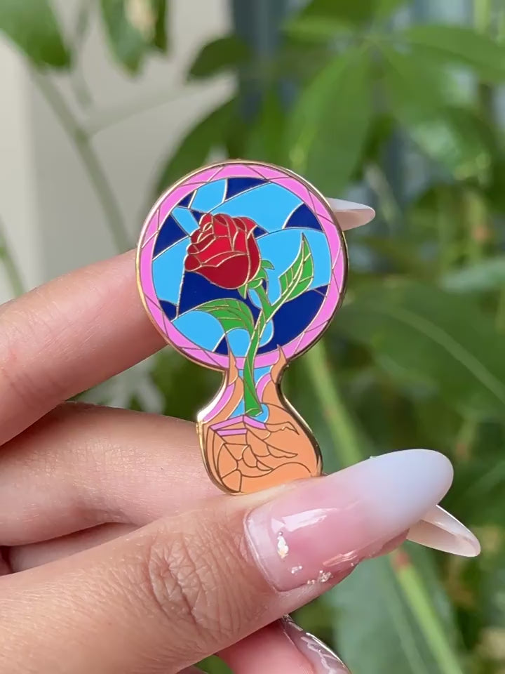 video of Rose Beauty and the Beast Pin