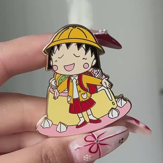 video of Chibi Maruko-chan Pudding Cake Maruko Pin