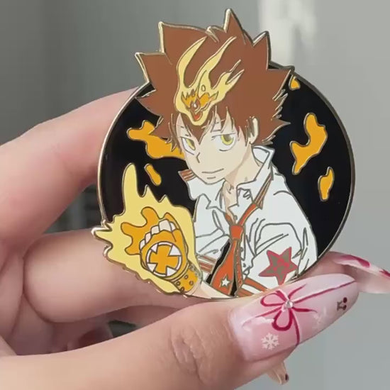 video of Reborn! Tsuna Sawada Japanese Anime Pin