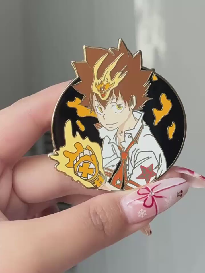 video of Reborn! Tsuna Sawada Japanese Anime Pin