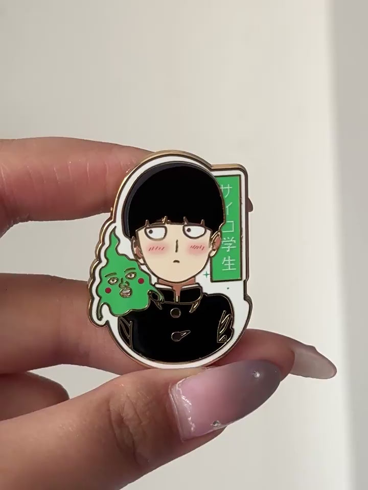 video of Mob Psycho 100 Shigeo Kageyama Dimple Pin